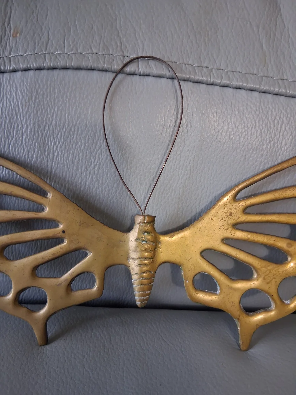 Vintage Brass Butterfly Wall Hanging